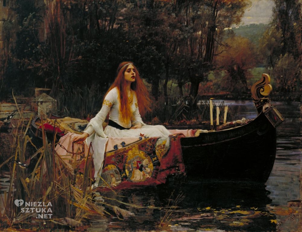 John William Waterhouse, Pani z Shalott prerafaelici malarstwo sztuka XIX wieku