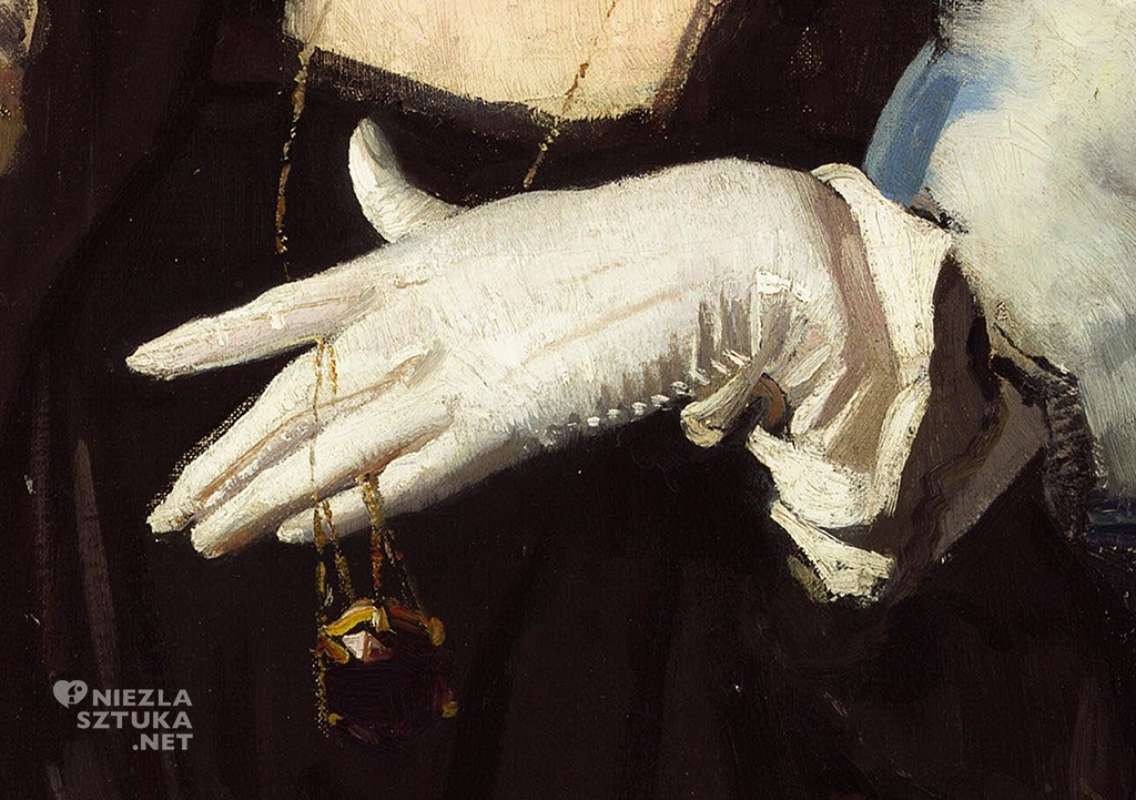 George W Lambert „Biała rękawiczka”, detal