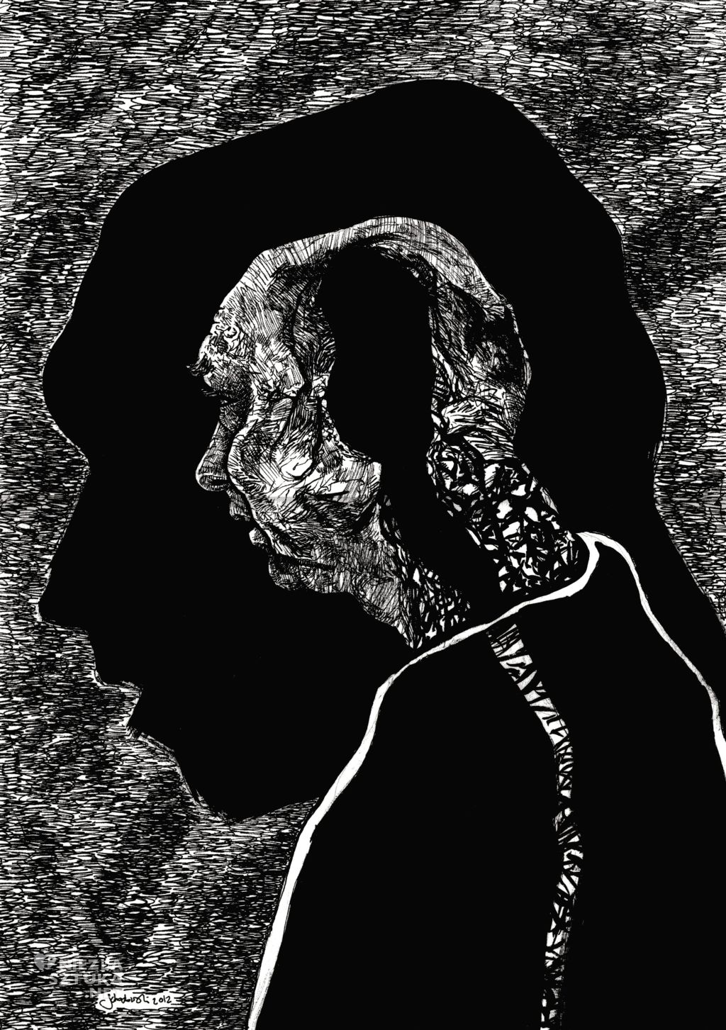 Krzysztof Schodowski portret Jacka Dudka