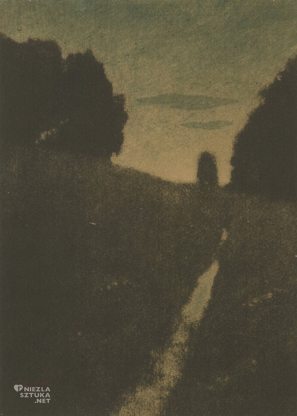 Heinrich Kuehn + Twilight - Dammerung +1898 + bichromate print with watercolor + Albertina Museum - Vienna