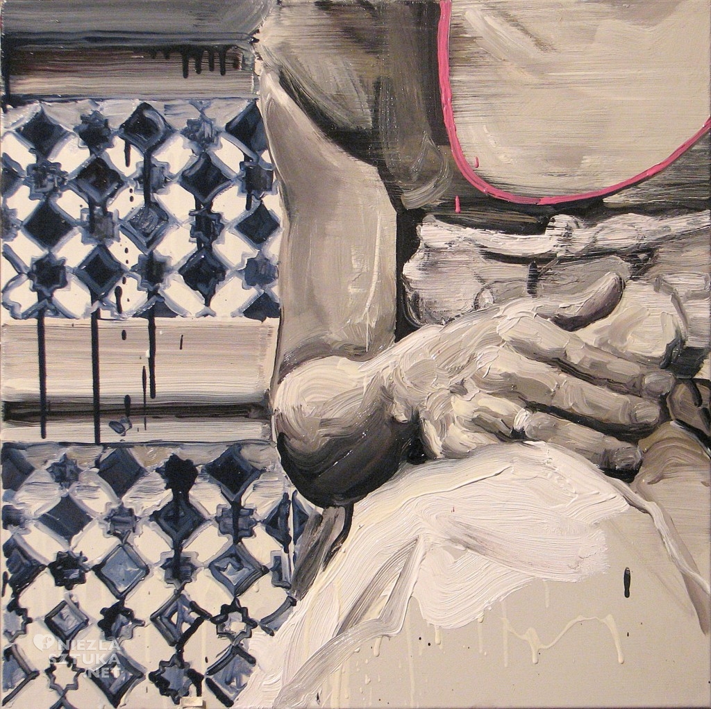 'Szachownica 1.', 2014, 60x60 cm, olej na płótnie