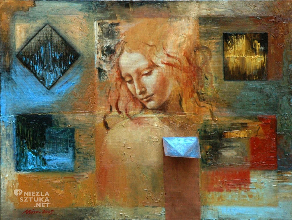 Fresk dla Leonarda 2005 r olej 60x80 cm Mira Skoczek_Wojnicka