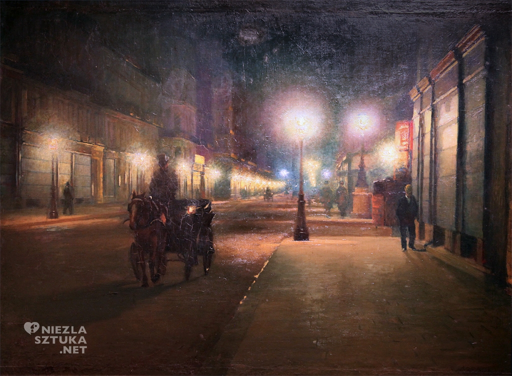 Ludwik de Laveaux, <em>Paryż w nocy</em>, Pałac Herbsta w Łodzi