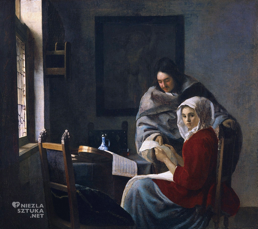 Johannes Vermeer <em>Przerwana lekcja muzyki,</em> ok. 1658-1661, The Frick Collection, Nowy Jork