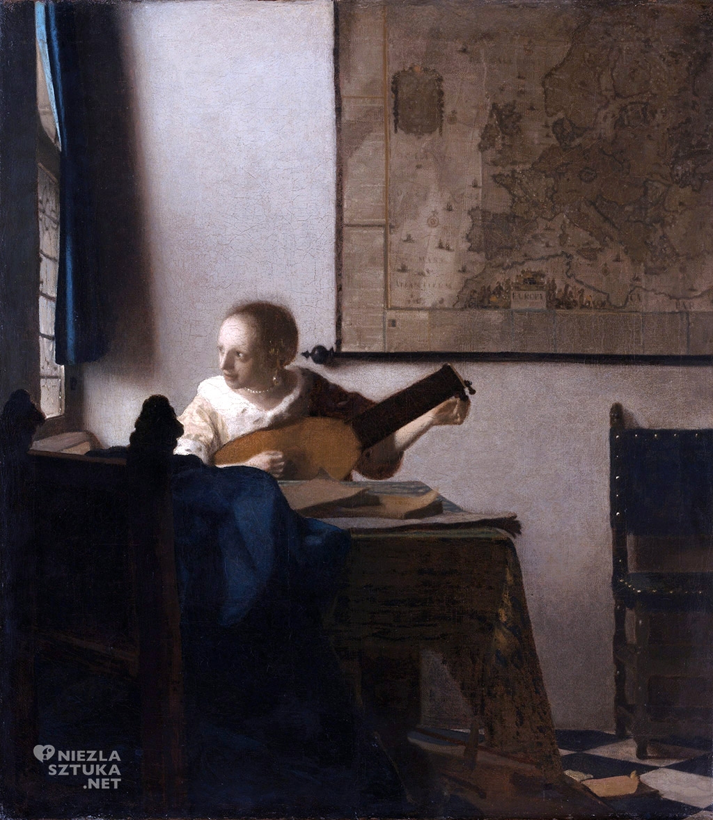 Johannes Vermeer Kobieta z lutnią, ok. 1662-1664, Metropolitan Museum of Art, Nowy Jork
