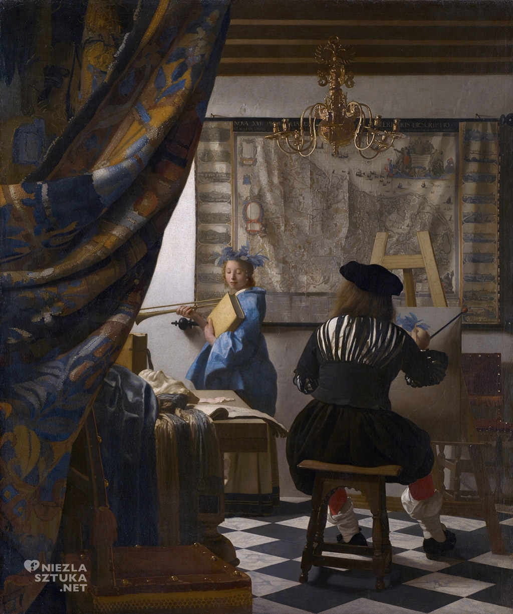 Johannes Vermeer Alegoria malarstwa , ok. 1662 - 1668, Muzeum Historii Sztuki w Wiedniu, Wiedeń