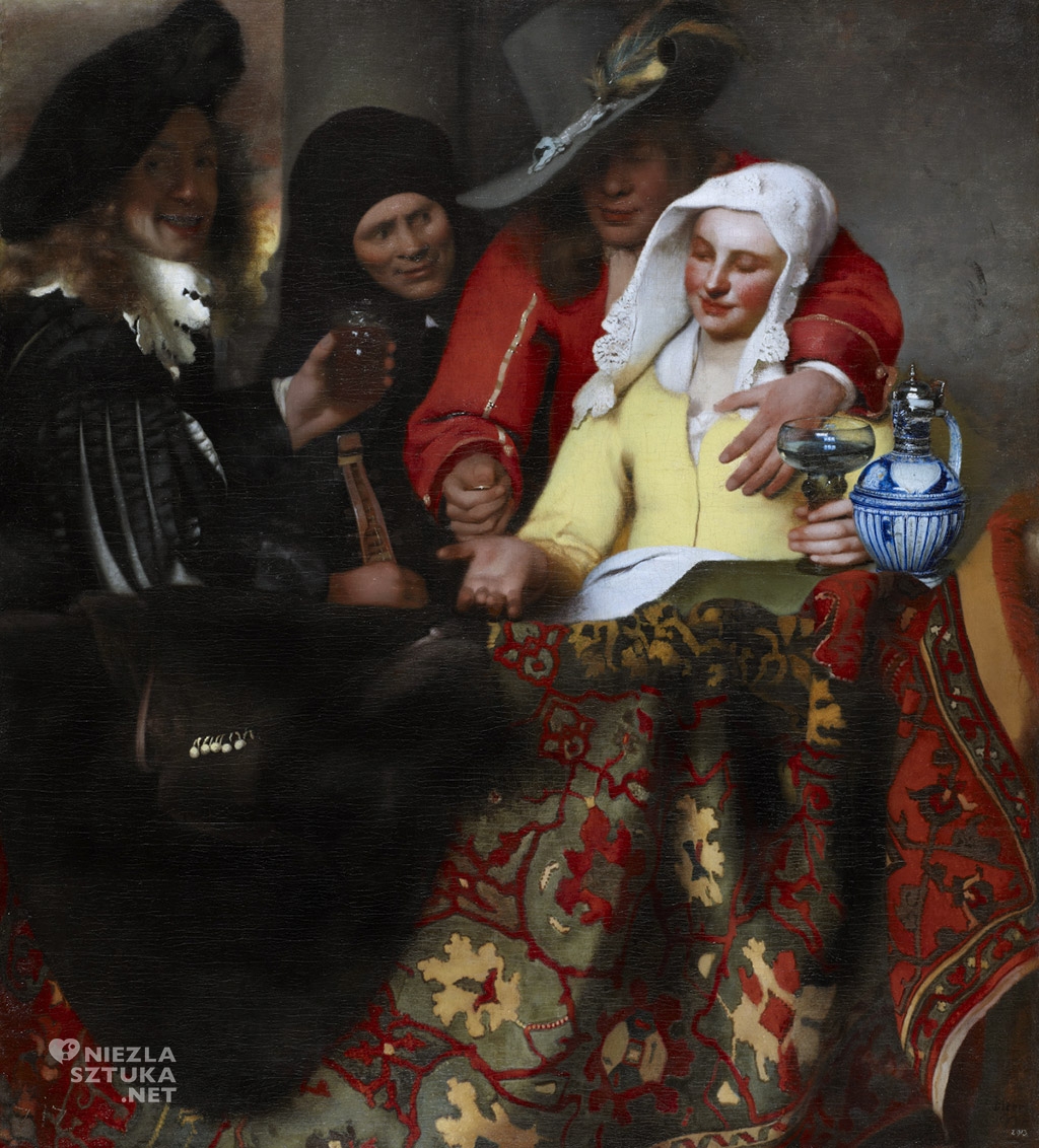 Johannes Vermeer <em>U stręczycielki </em>, 1656, Staatliche Kunstsammlungen, Gemaldegalerie Alte Meister, Drezno