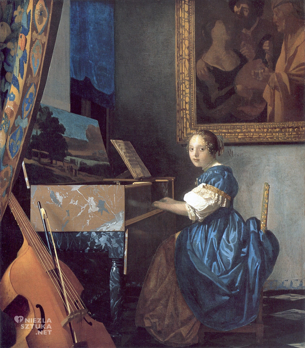 Johannes Vermeer Dziewczyna siedząca przy klawesynie, ok. 1670-1675, The Trustees of the National Gallery, Londyn