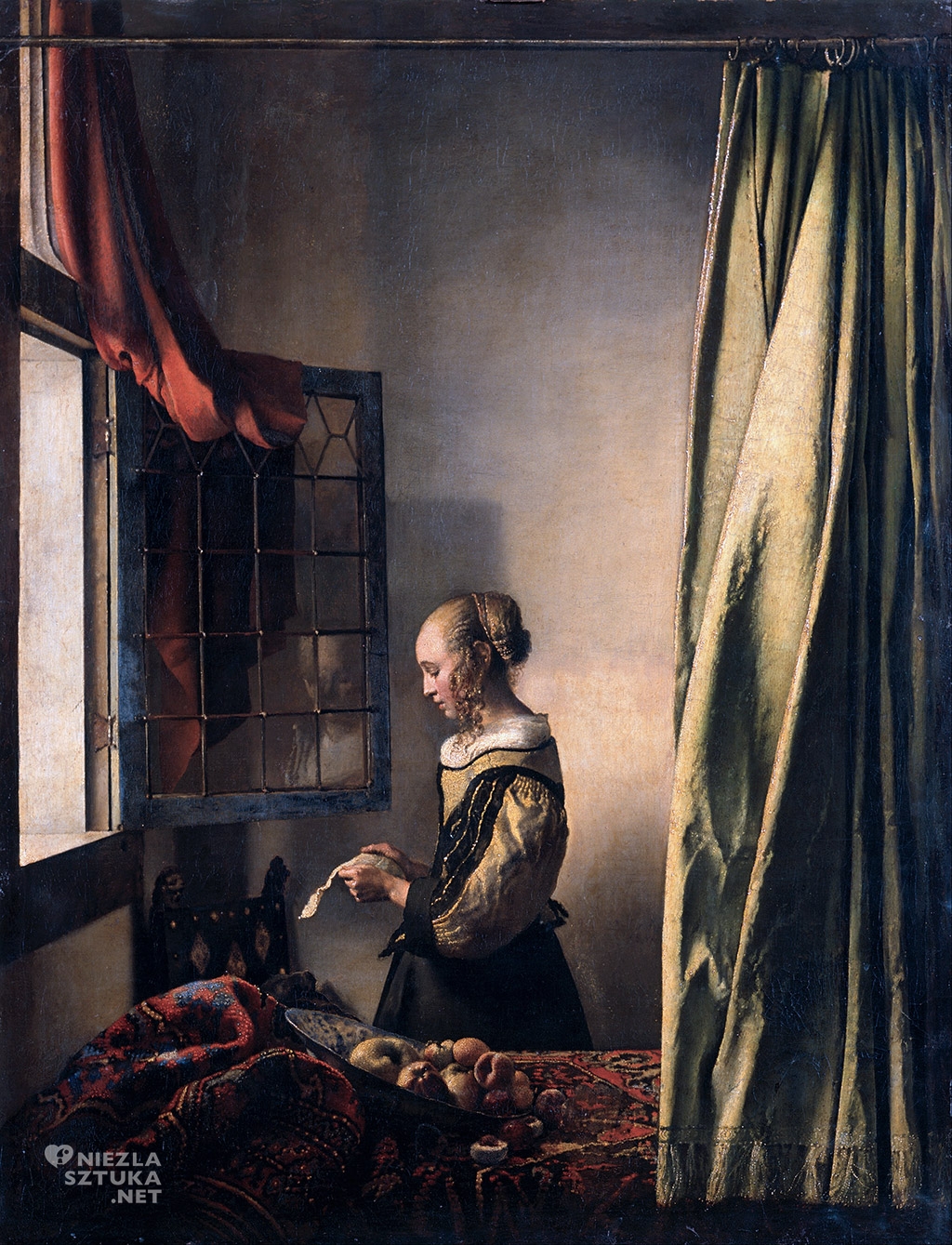 Johannes Vermeer <em>Dziewczyna czytająca list </em>, ok. 1657 - 59, Staatliche Kunstsammlungen, Gem‰ldegalerie Alte Meister, Drezno