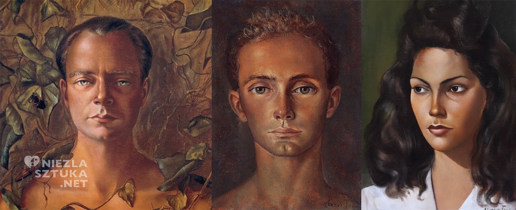 Leonor Fini: Portret Stanislao Lepri, fragment, Portret Kota Jeleńskiego, Autoportret