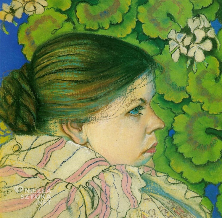 S. Wyspiański, Portret żony z pelargoniami | 1905, fot.: agraart.pl