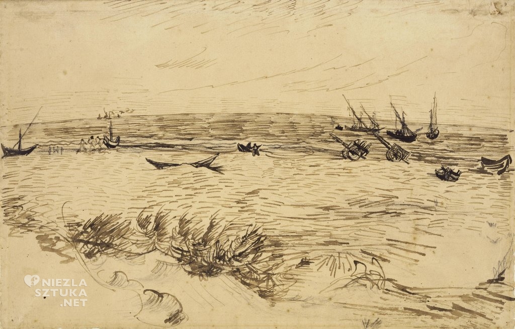 Vincent van Gogh Plaża w Saintes-Maries-de-la-Mer, 1888