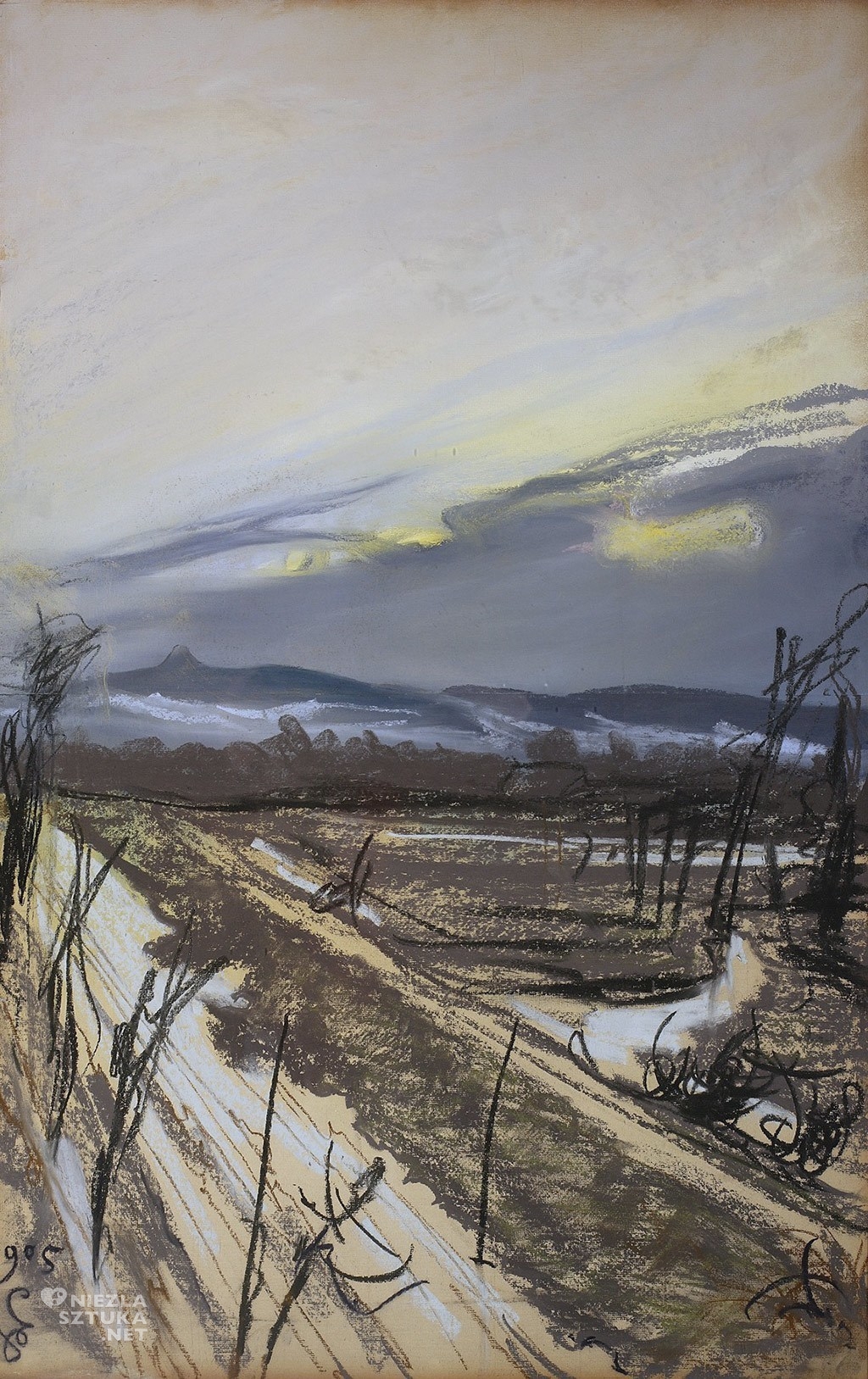 Stanisław Wyspiański <em>Widok z okna pracowni artysty na kopiec Kościuszki</em>, 1905