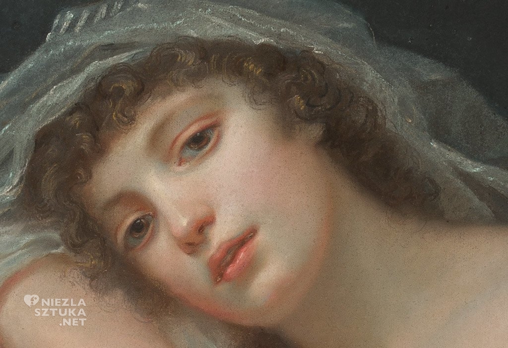 Anna Rajecka <em>Dziewczyna z gołąbkiem</em> (Alegoryczny portret Rozalii z Chodkiewiczów Lubomirskiej?), 1789-90, MNW