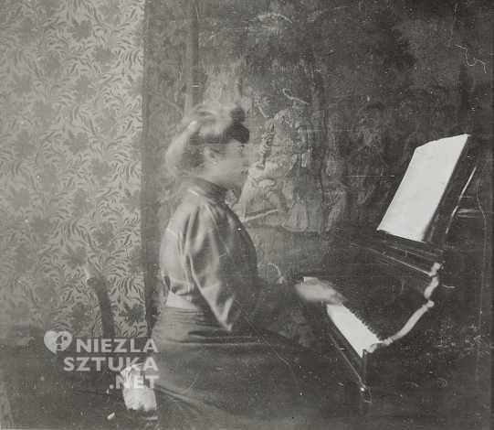 Édouard Vuillard Misia Natanson przy fortepianie | 1899, theredlist.com