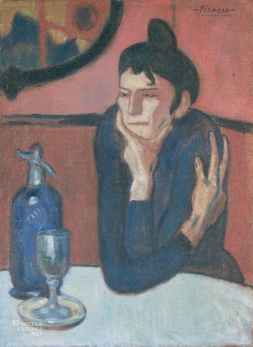 Pablo Picasso Pijąca absynt | 1902, Kunstmuseum Bern, Szwajcaria, fot.: wikipedia.org