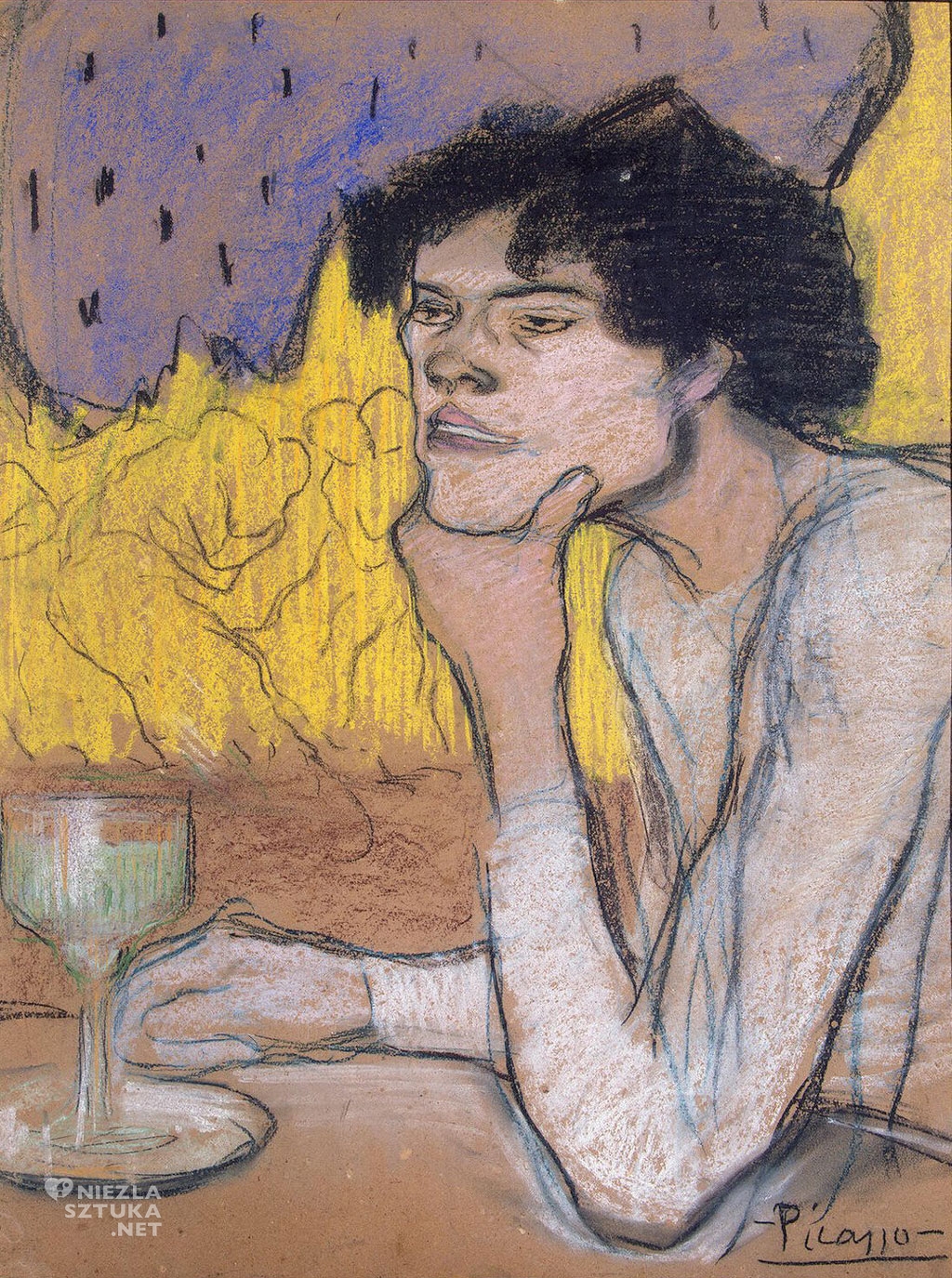 Pablo Picasso Pijący absynt | 1901, Ermitaż, Sankt Petersburg, Rosja, fot.: wikipedia.org