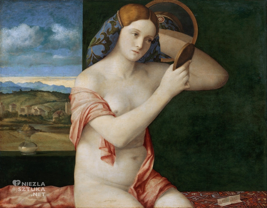 Giovanni Bellini Toaleta młodej kobiety | 1515,olej na płótnie, 62 × 79 cm, Muzeum Historii Sztuki w Wiedniu