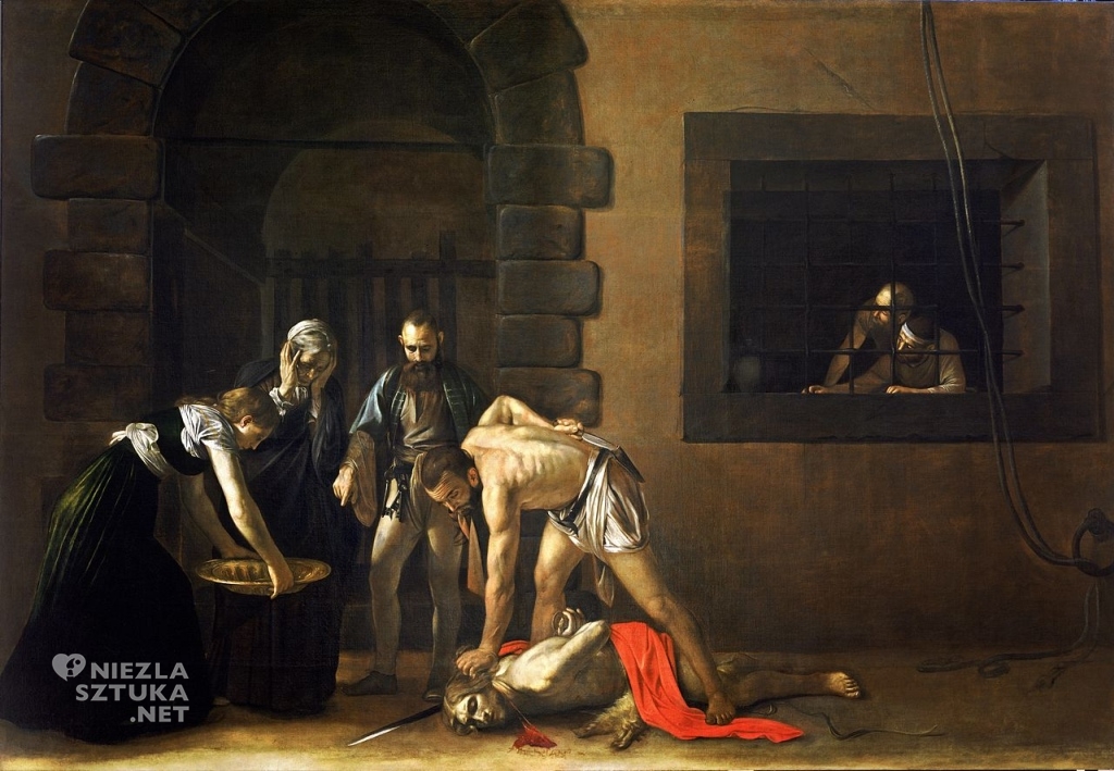 aravaggio Ścięcie św. Jana Chrzciciela | 1608, olej na płótnie, 361 × 520 cm, Konkatedra św. Jana w Valletcie